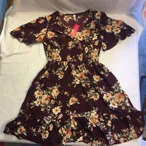 Xillirarion Floral Midi Dress – Whimsical, Flowy, New With Tags (Small)